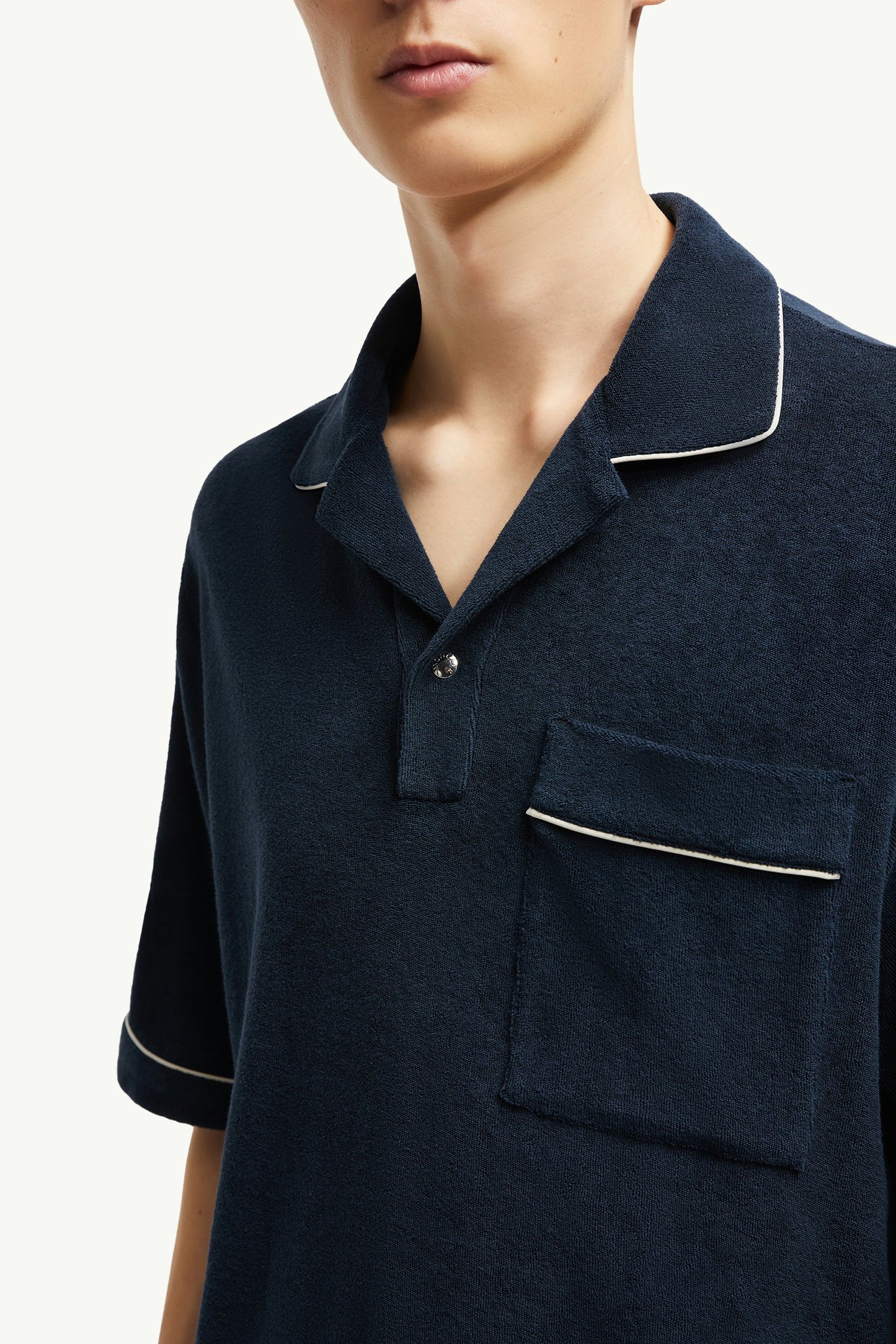 Cotton Terry Cloth Polo Shirt
