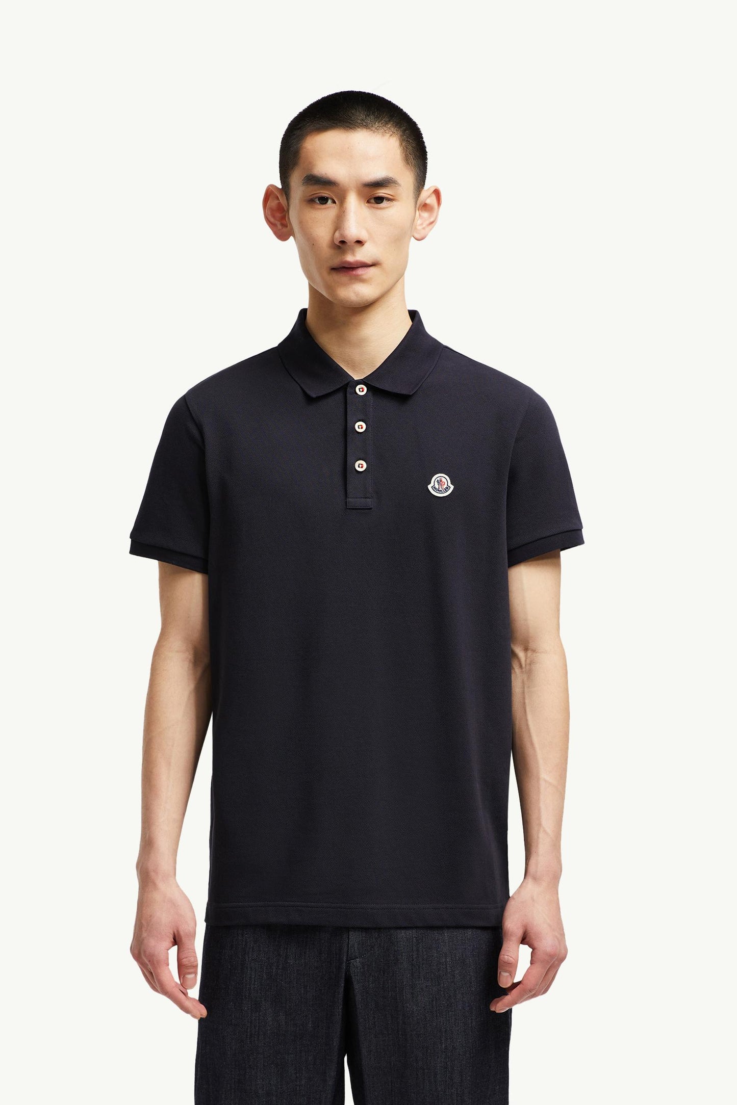 Logo Patch Cotton Polo Shirt
