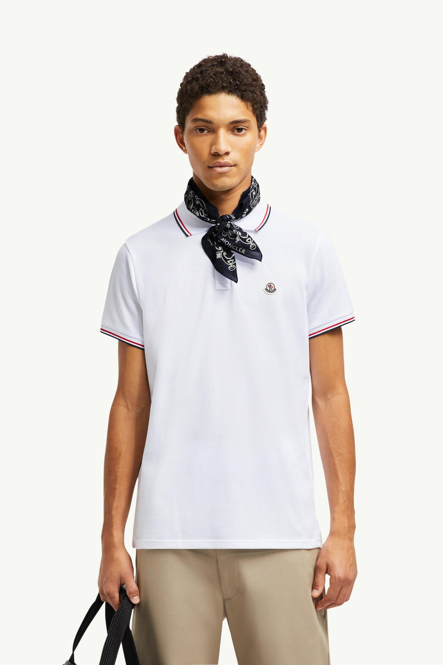Tricolor-Trimmed Cotton Piquet Polo Shirt