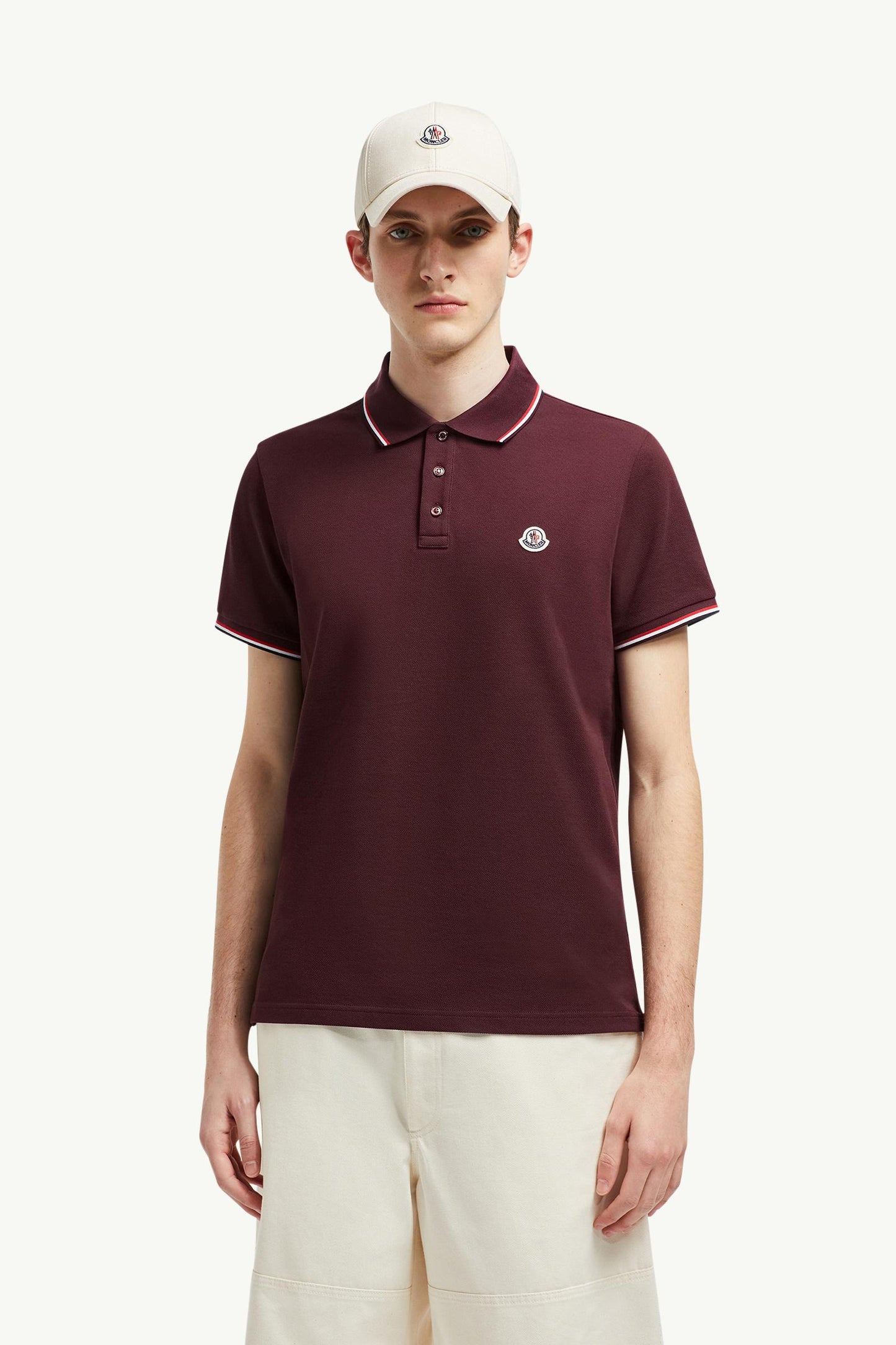 Tricolor-Trimmed Cotton Piquet Polo Shirt