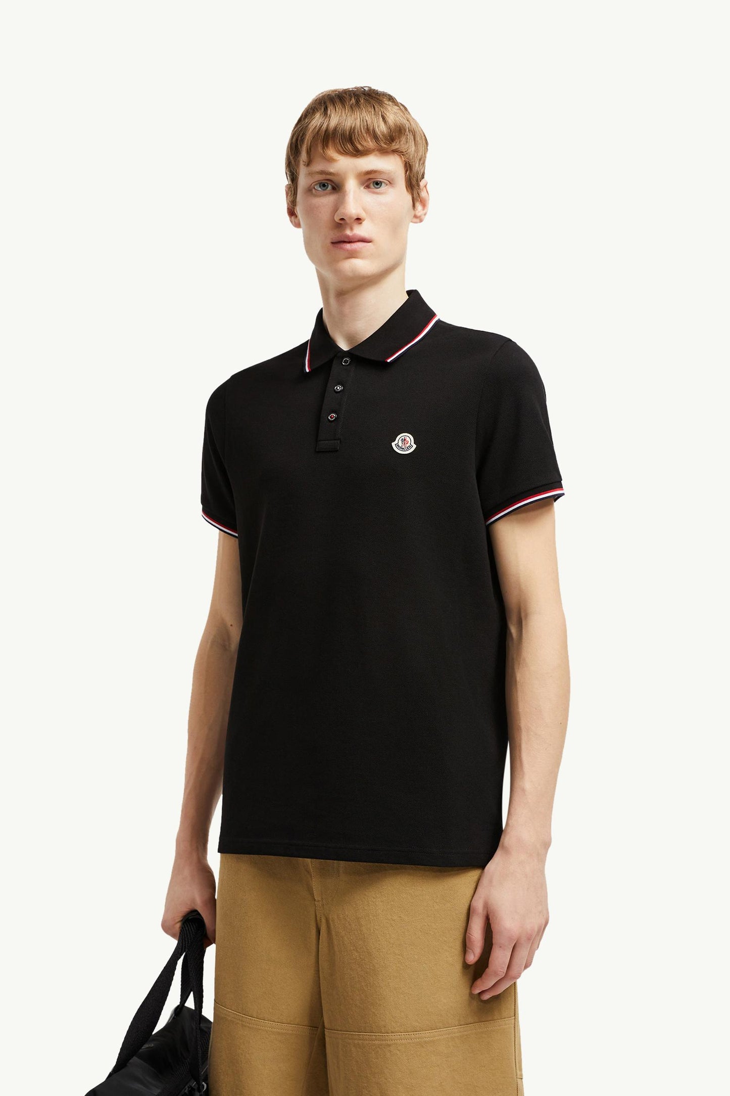 Tricolor-Trimmed Cotton Piquet Polo Shirt