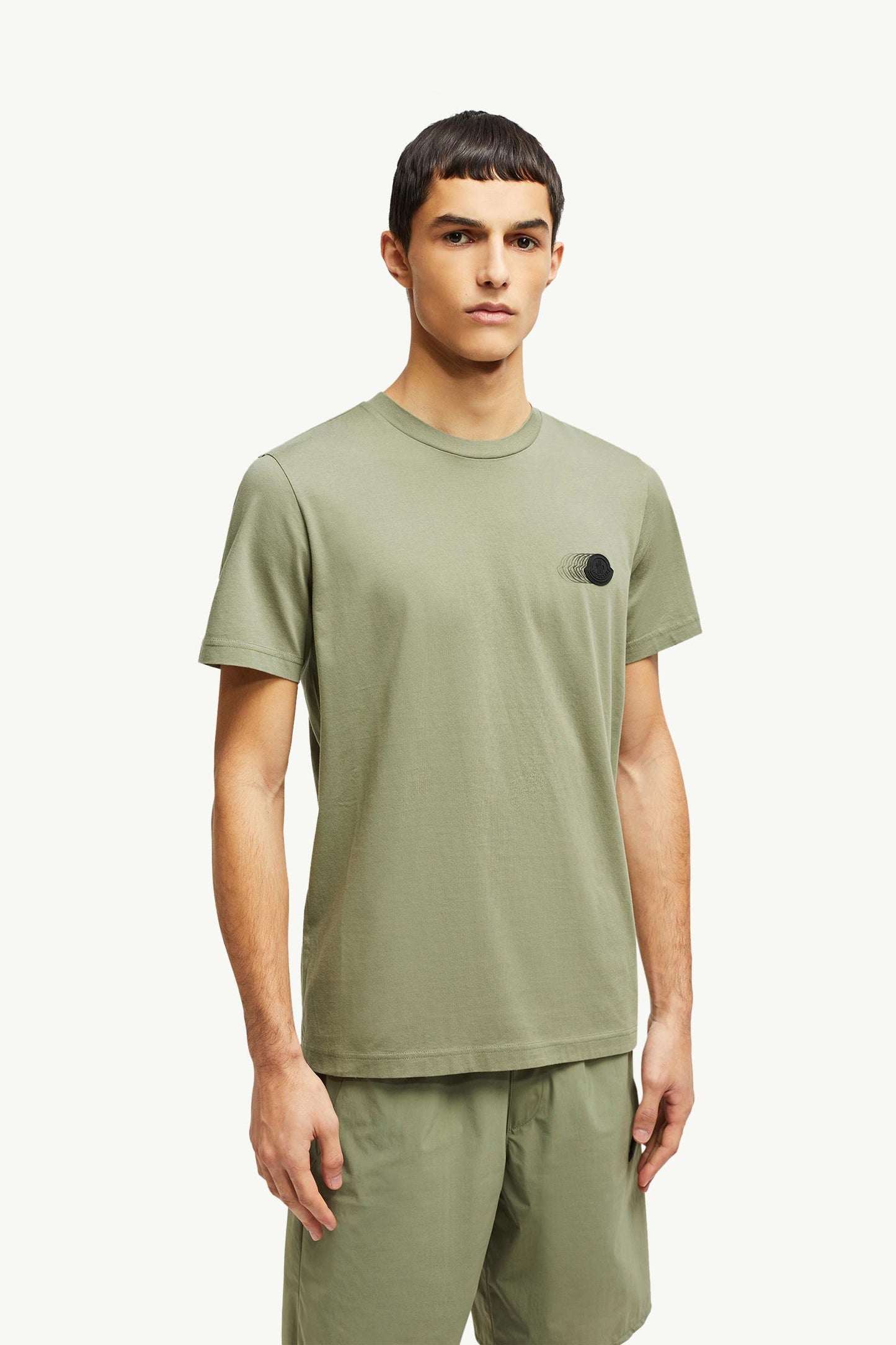 Faded Logo Motif Cotton T-Shirt