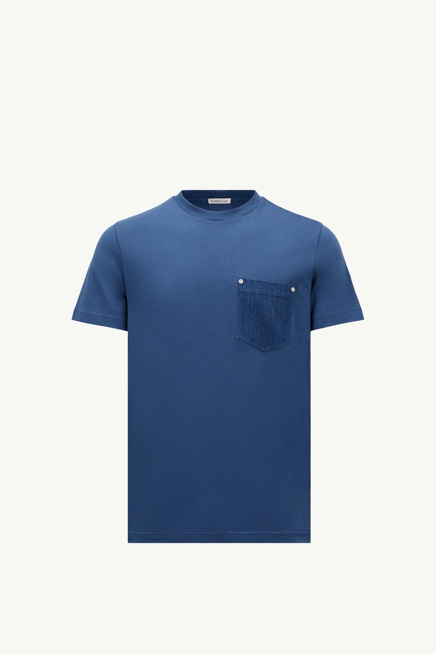 Cotton & Denim T-Shirt with Pocket