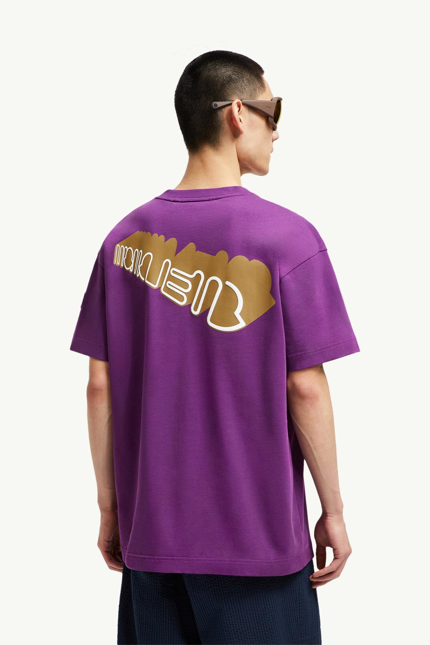 Curved Logo Cotton T-Shirt