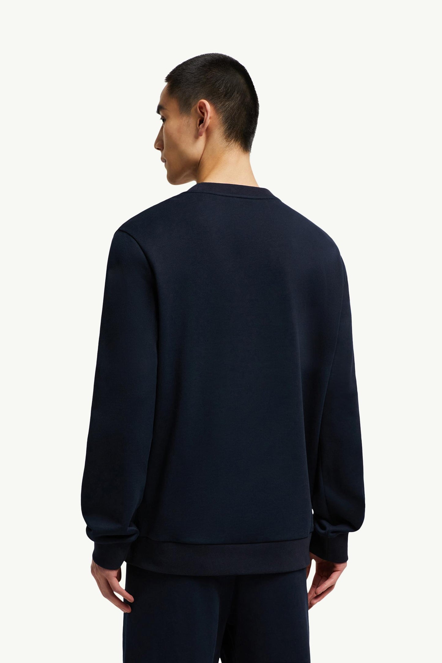 Faded Logo Motif Cotton Sweatshirt