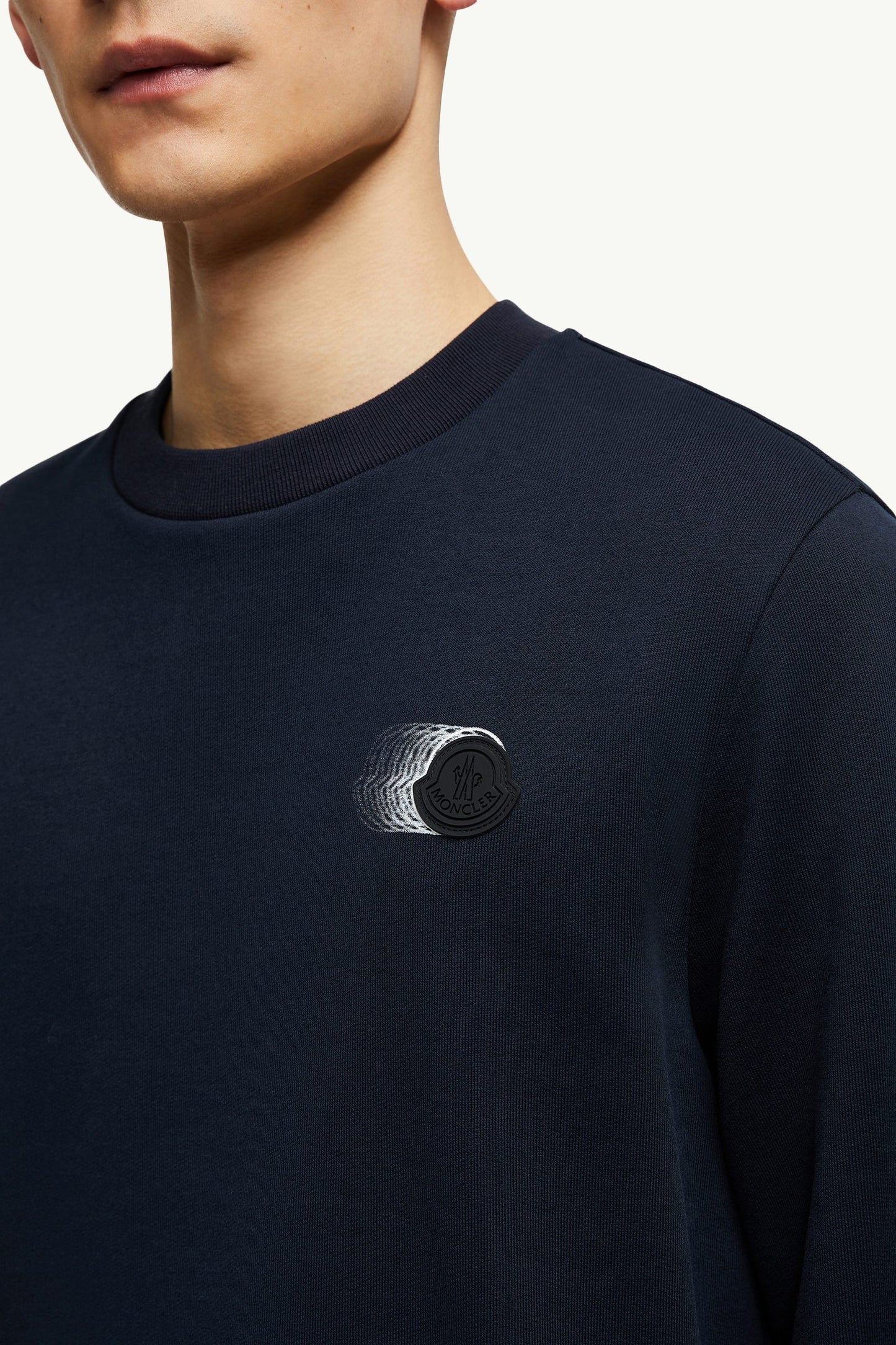 Faded Logo Motif Cotton Sweatshirt