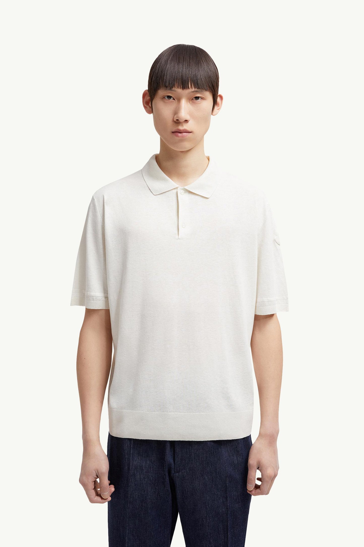 Silk & Linen Knit Polo Shirt