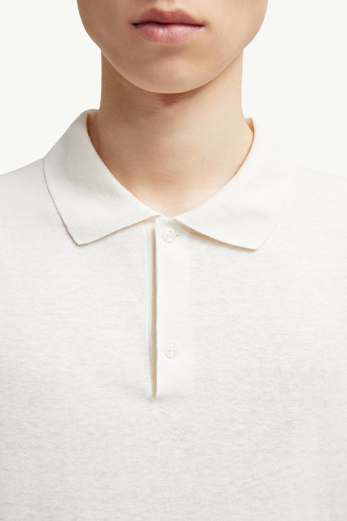 Silk & Linen Knit Polo Shirt