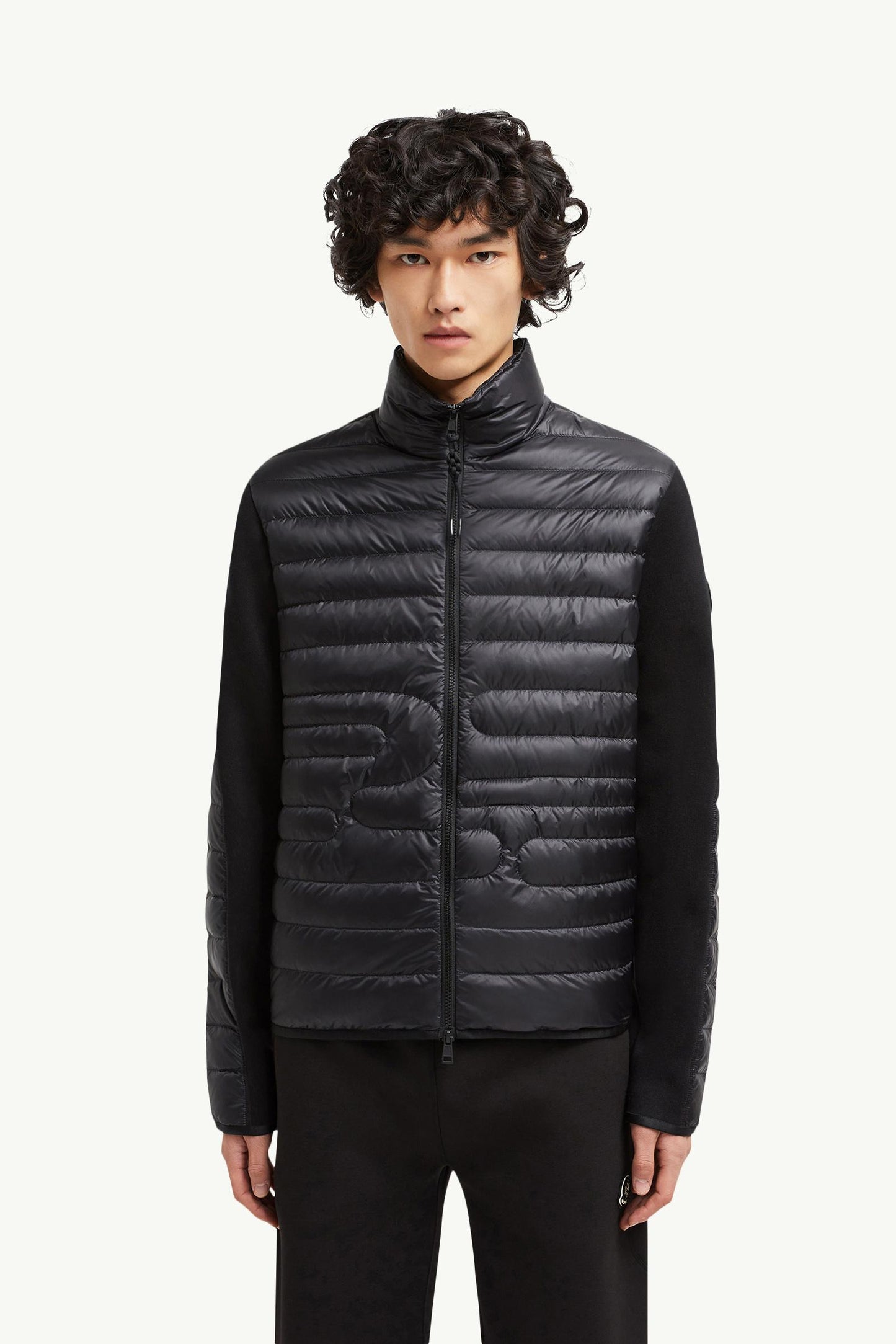 Padded Snake-Quilted Cotton Cardigan