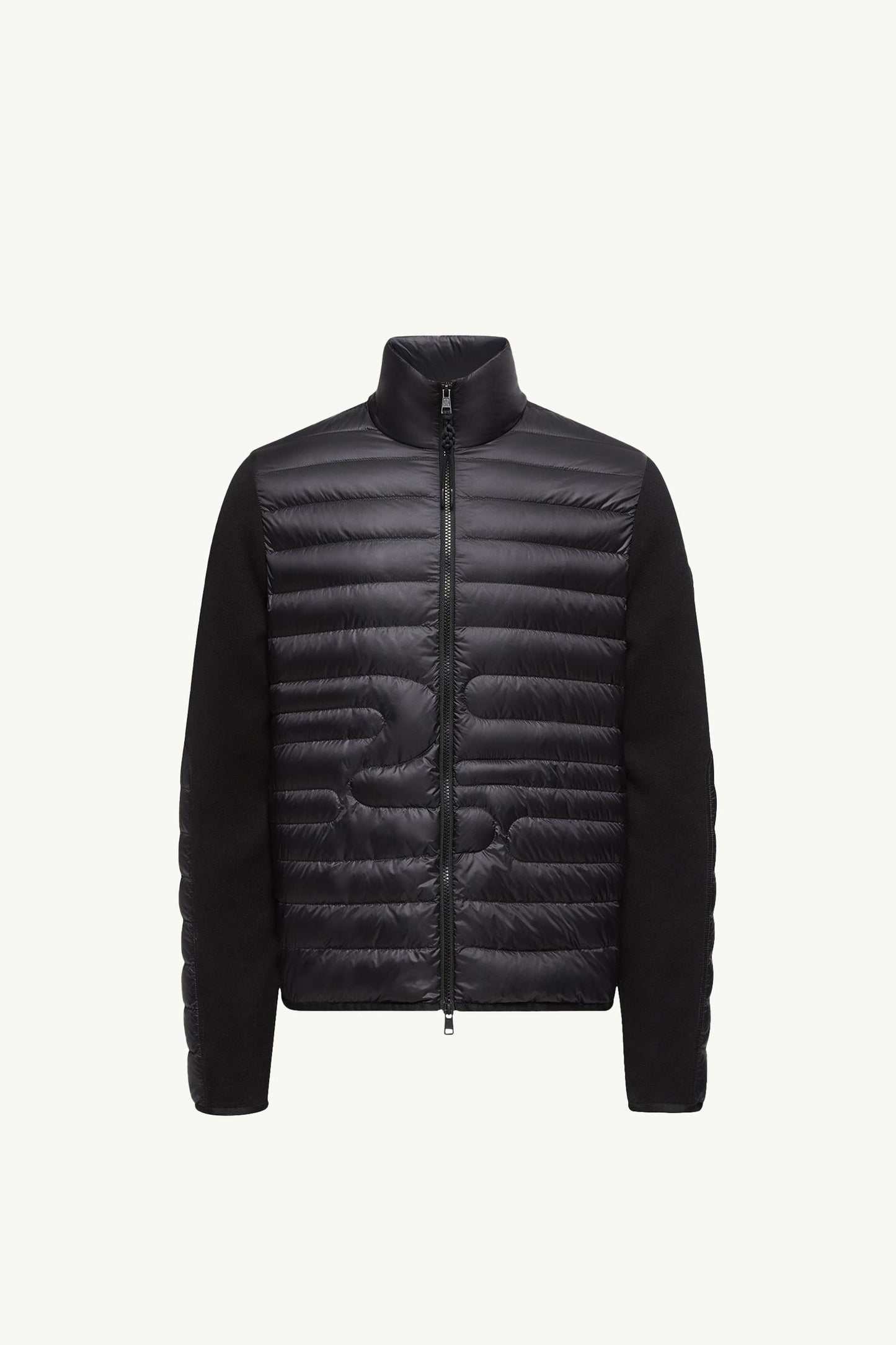 Padded Snake-Quilted Cotton Cardigan