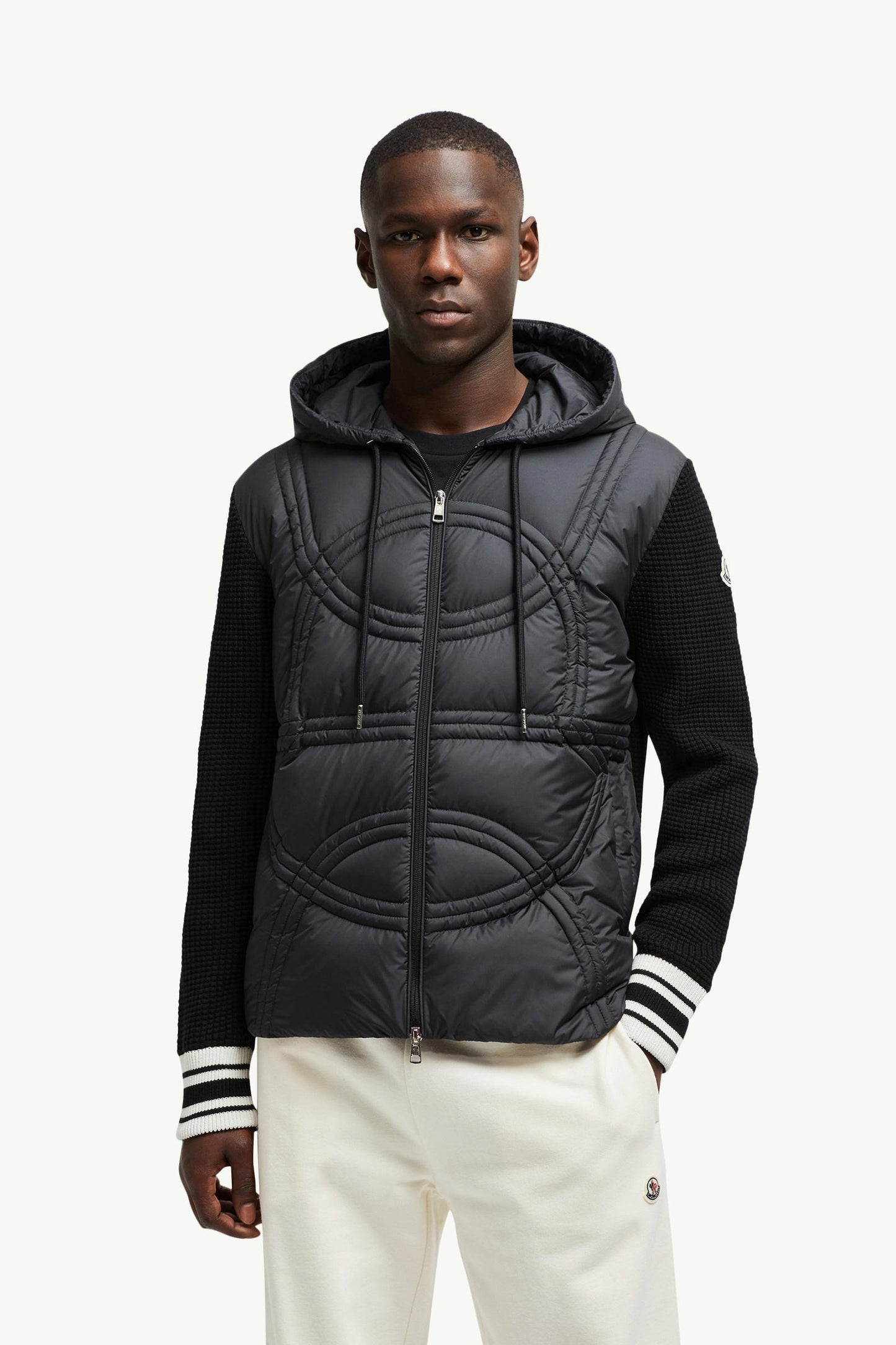 Logo-Quilted Padded Cotton Zip-Up Hoodie