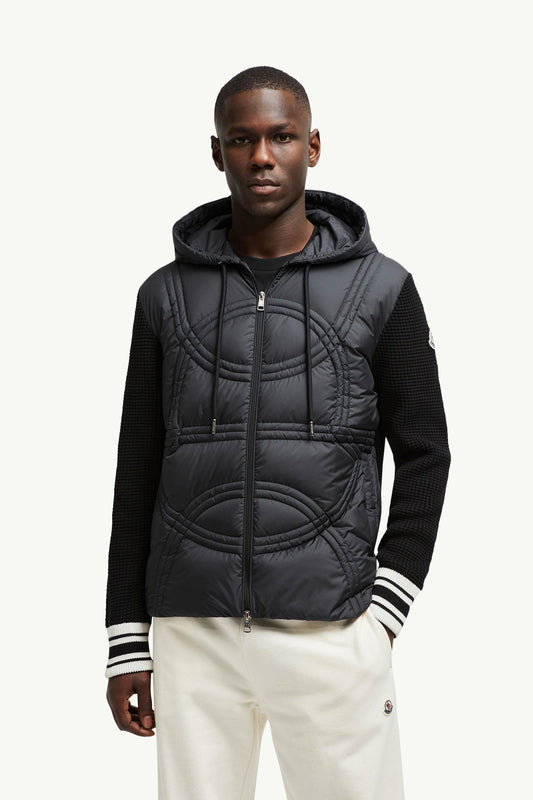 Logo-Quilted Padded Cotton Zip-Up Hoodie