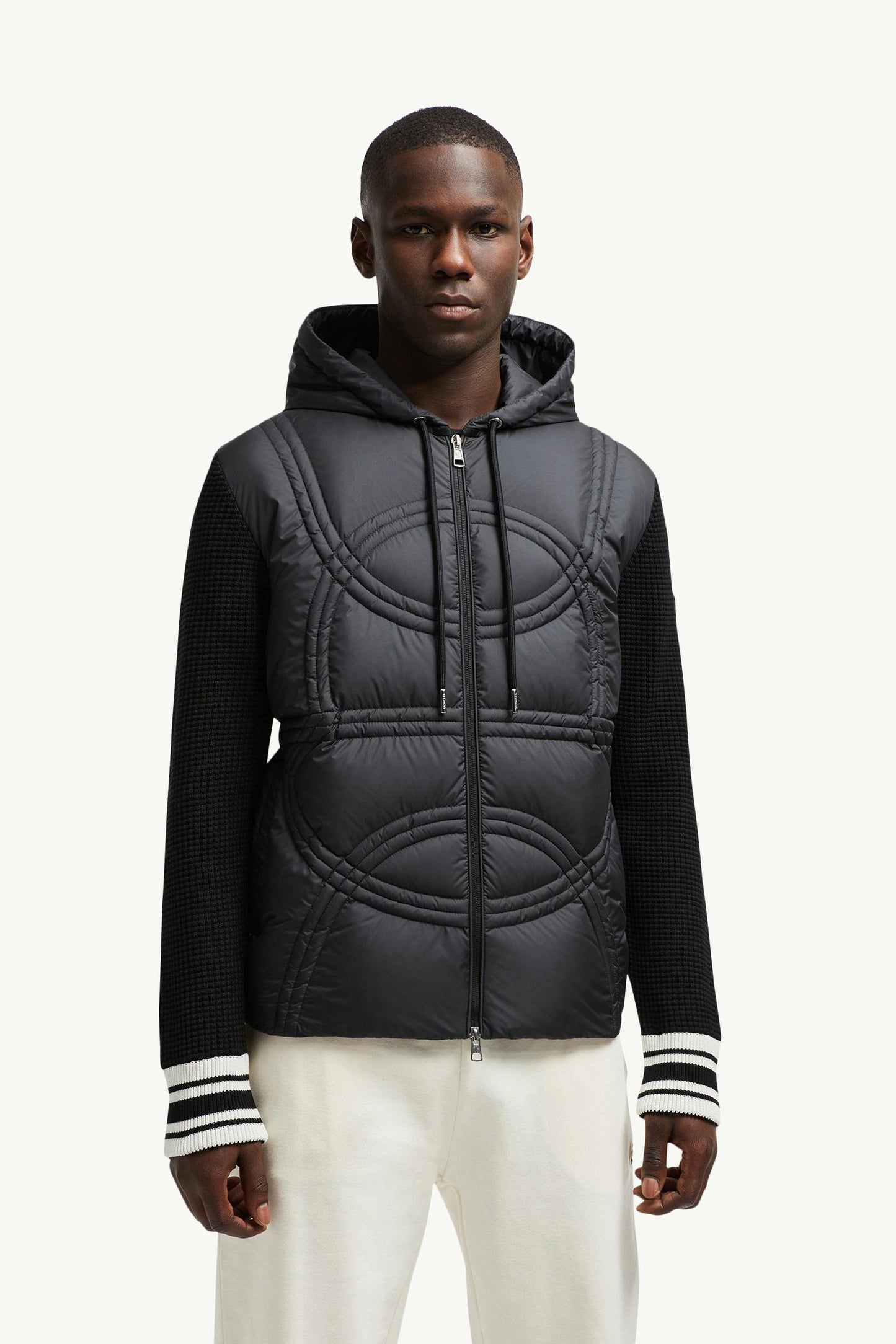 Logo-Quilted Padded Cotton Zip-Up Hoodie