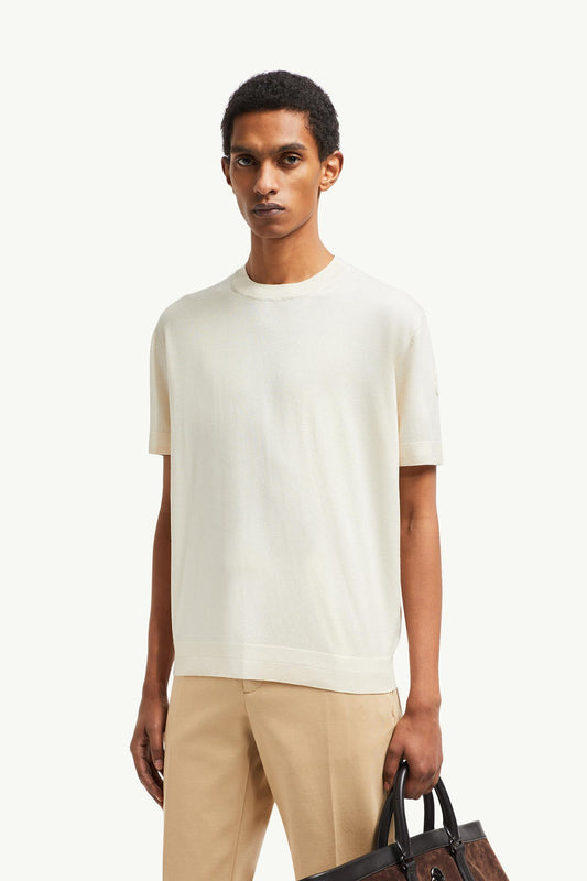 Silk & Cotton Knit T-Shirt