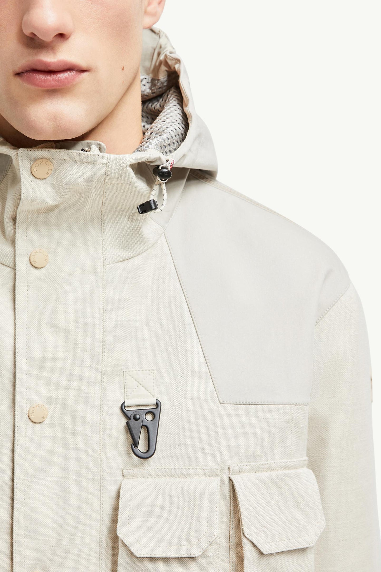 Spur Hooded Linen & Cotton Field Jacket