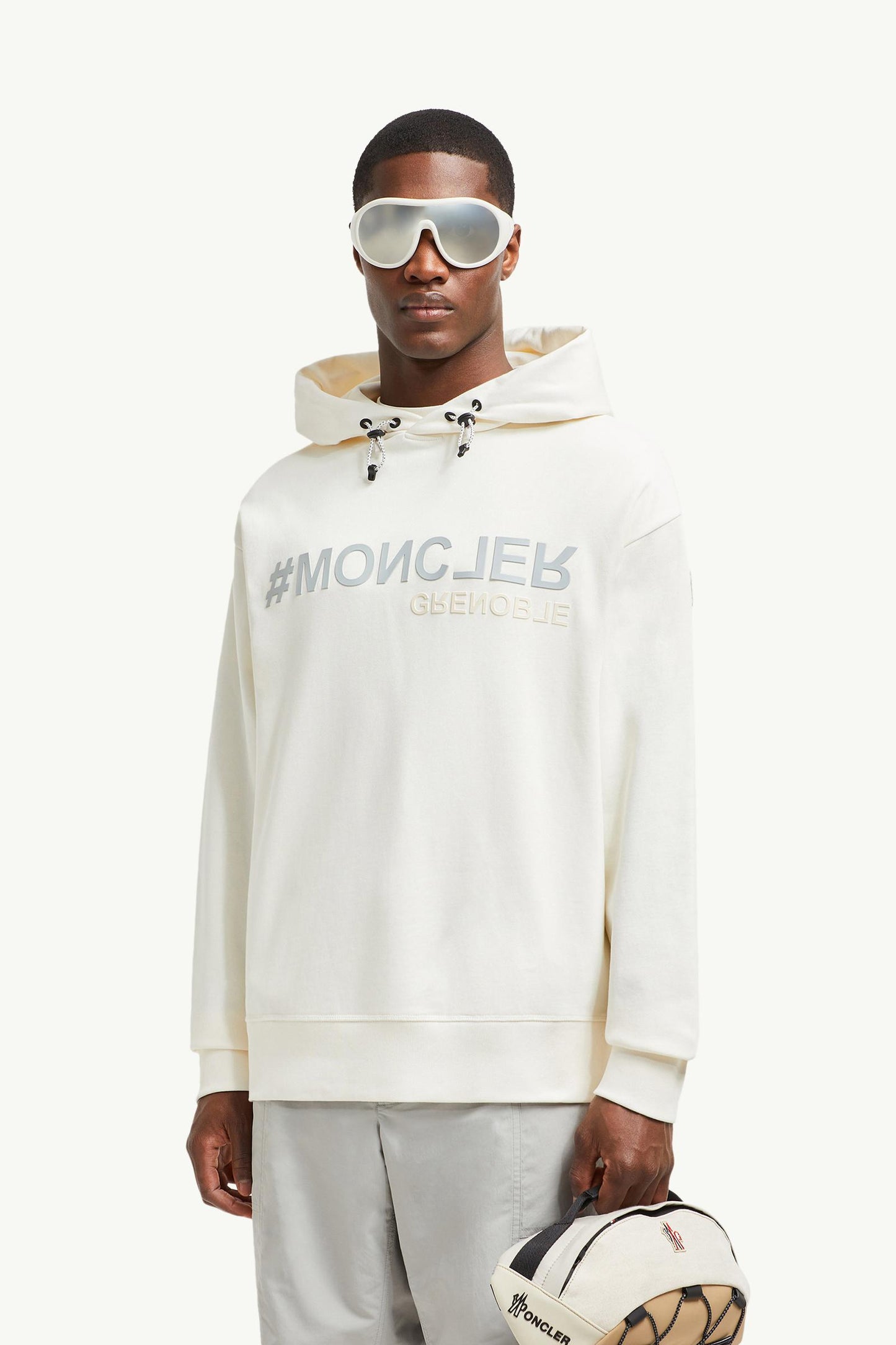 Mirrored Logo Cotton Hoodie