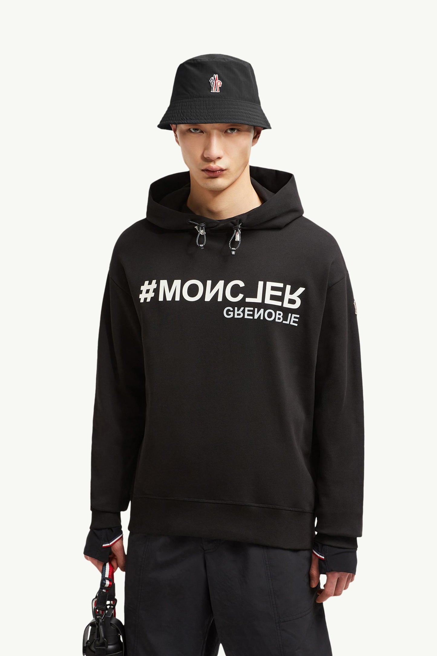 Mirrored Logo Cotton Hoodie