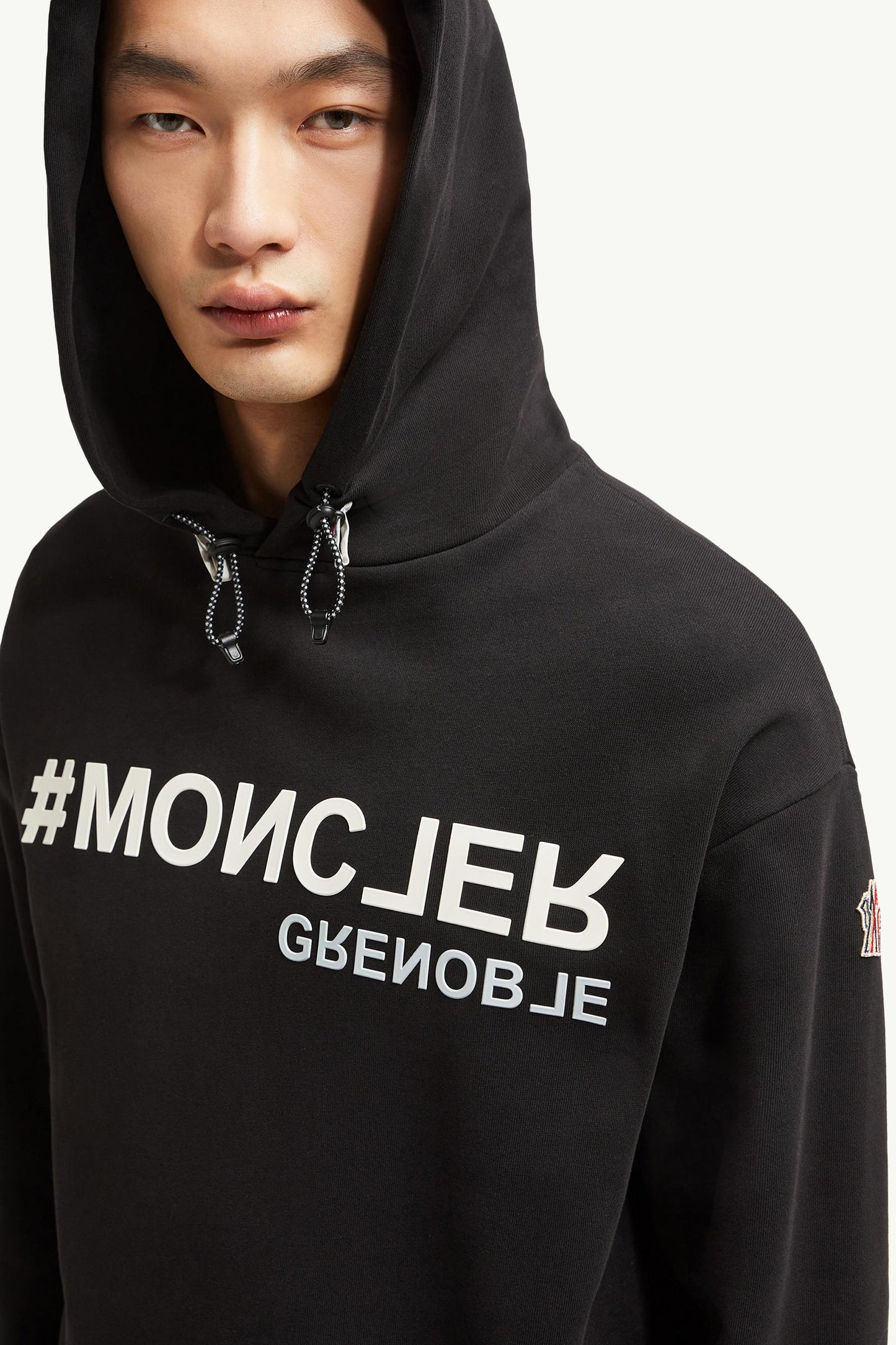 Mirrored Logo Cotton Hoodie