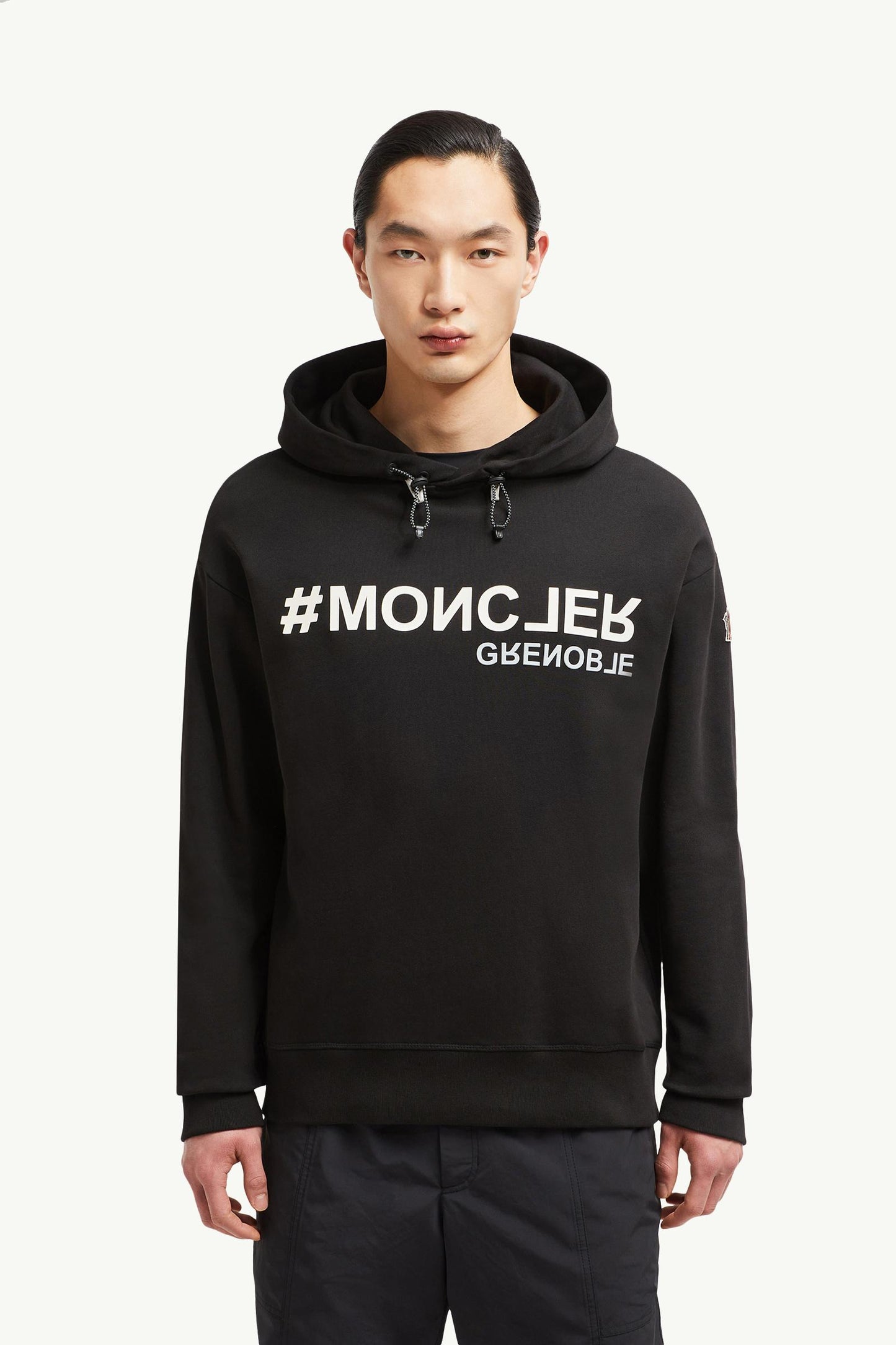 Mirrored Logo Cotton Hoodie