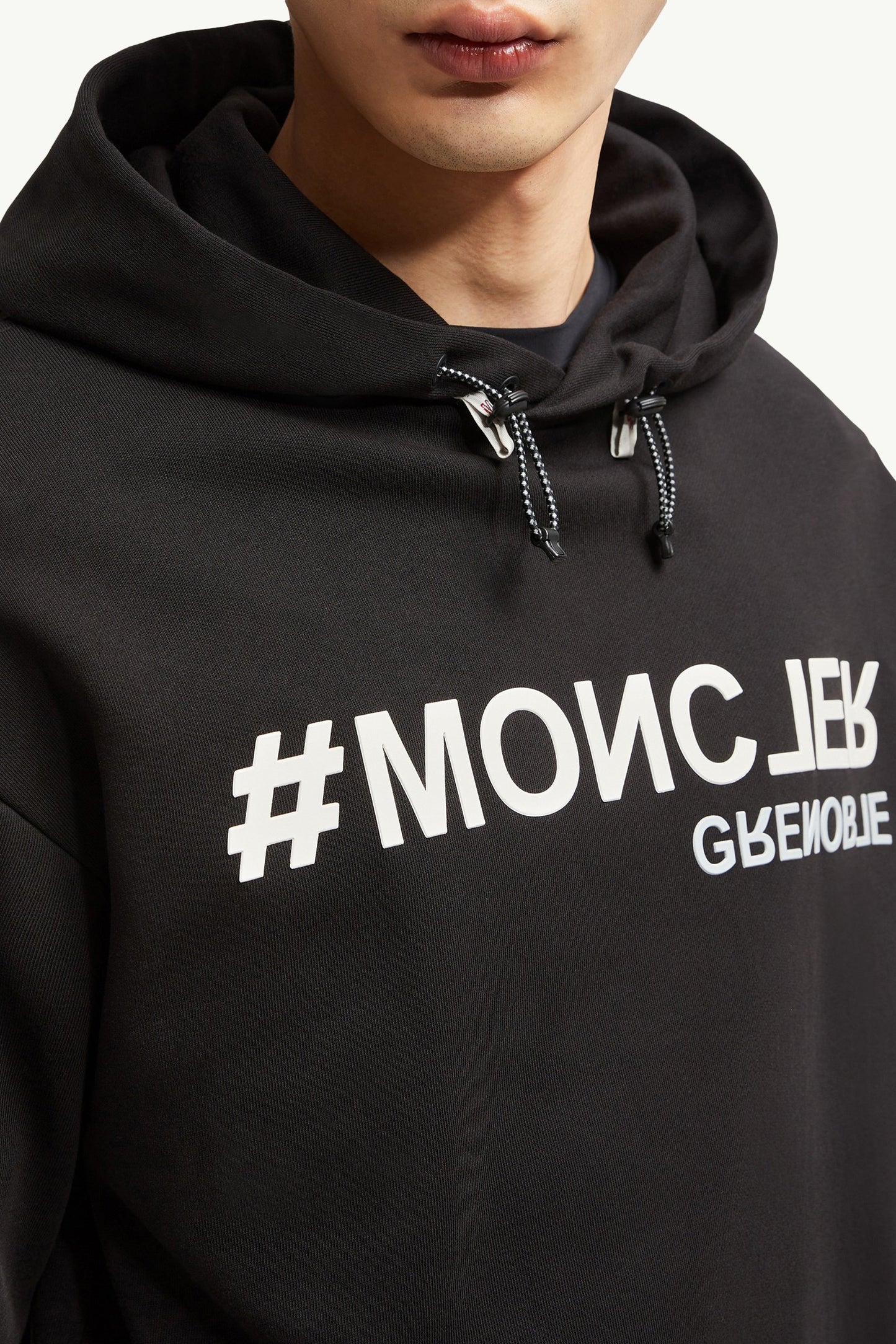 Mirrored Logo Cotton Hoodie