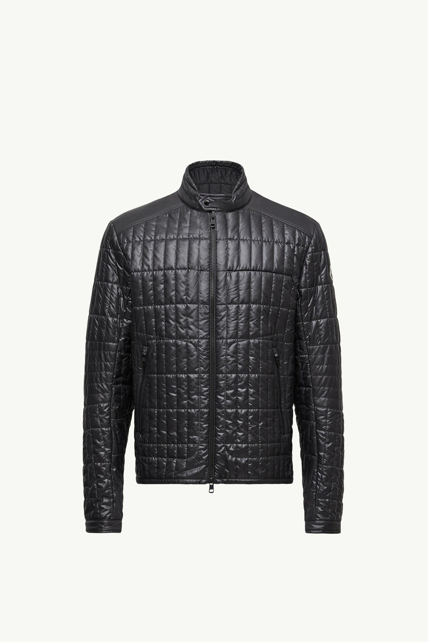 Lasne Vertical-Quilted Padded Biker Jacket