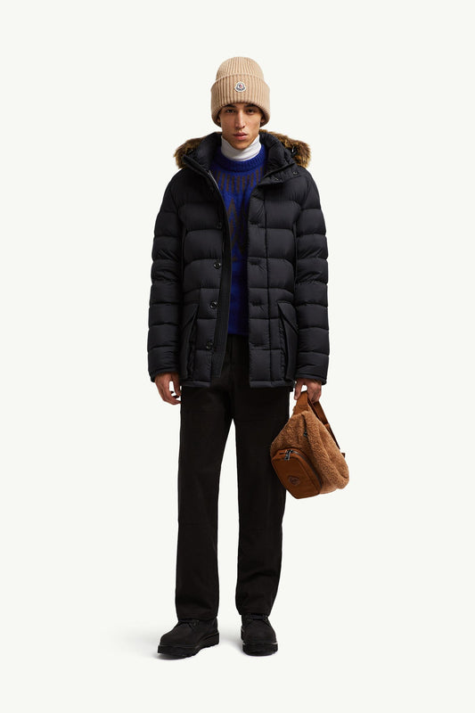 Clunye Hooded Mid-Length Down Jacket