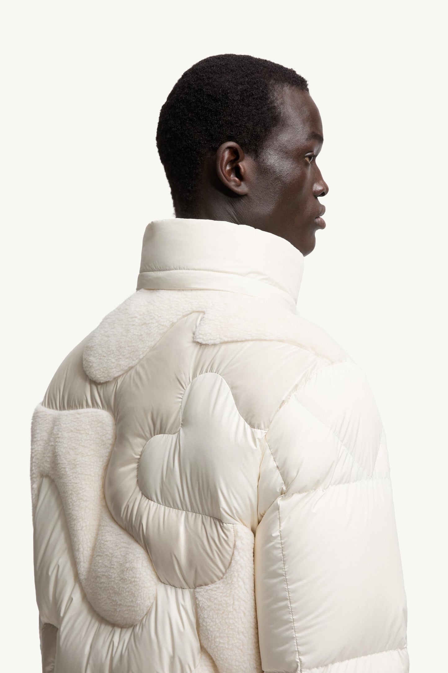 Candes Hooded Teddy Intarsia Short Down Jacket