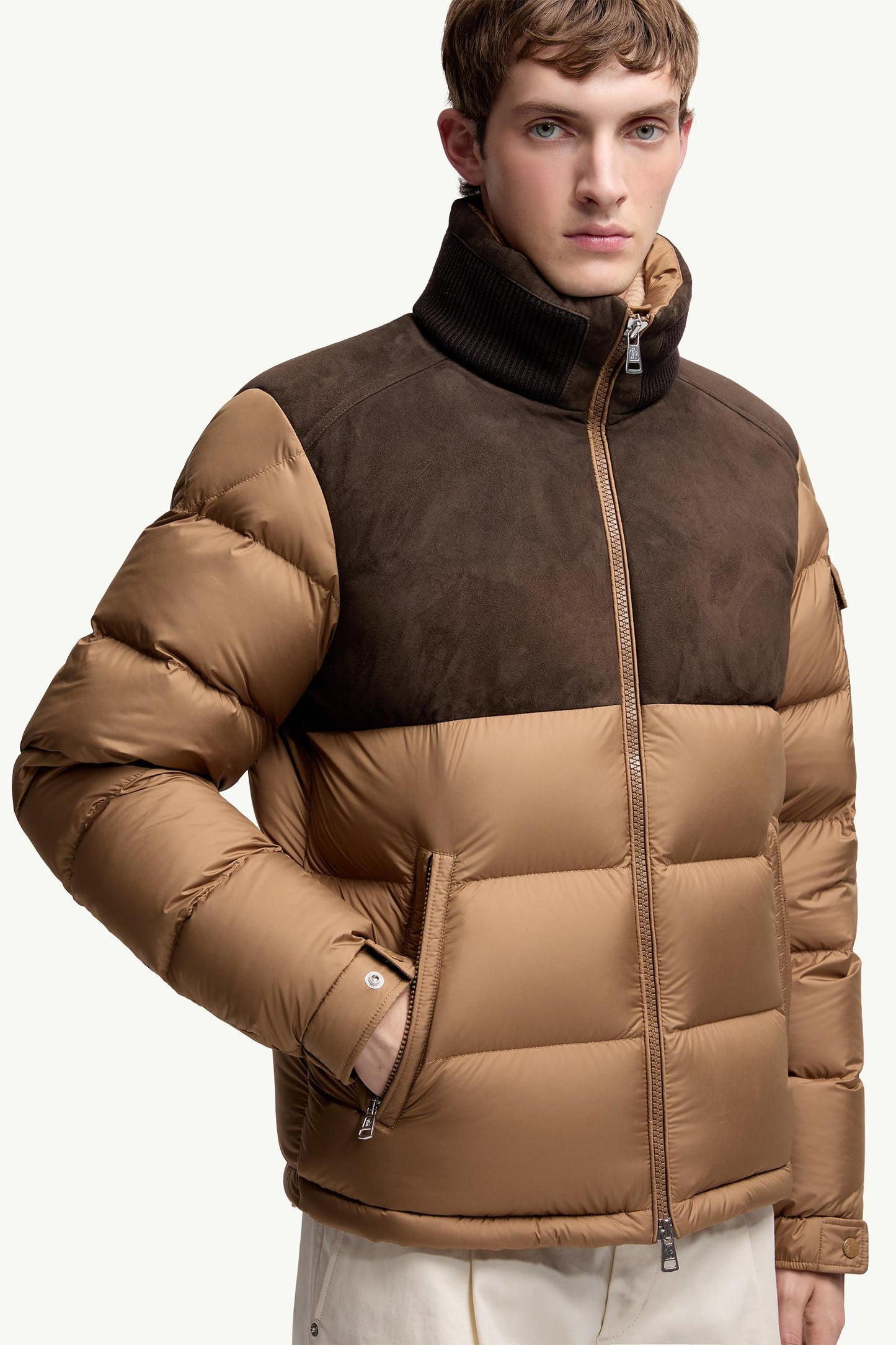 Cheverny Suede Short Down Jacket