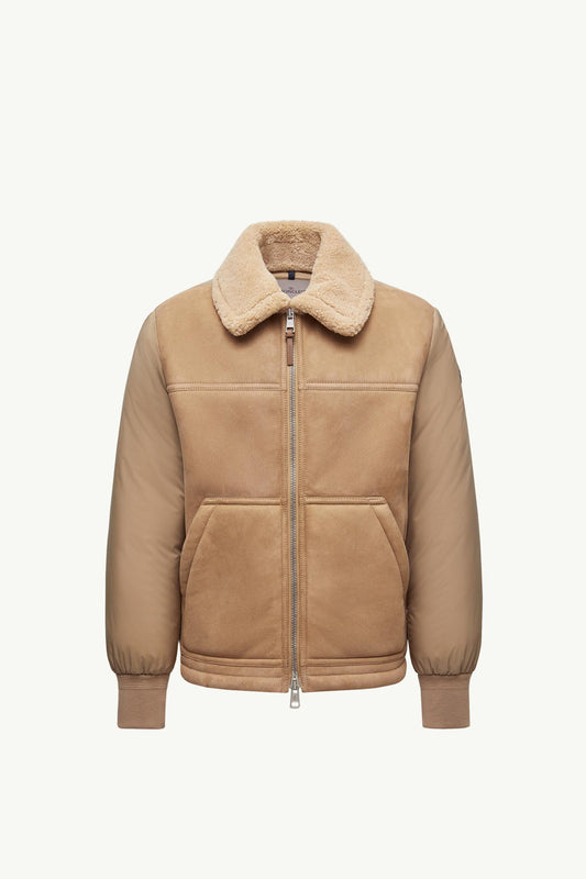 Tonnay Suede & Shearling Short Down Jacket