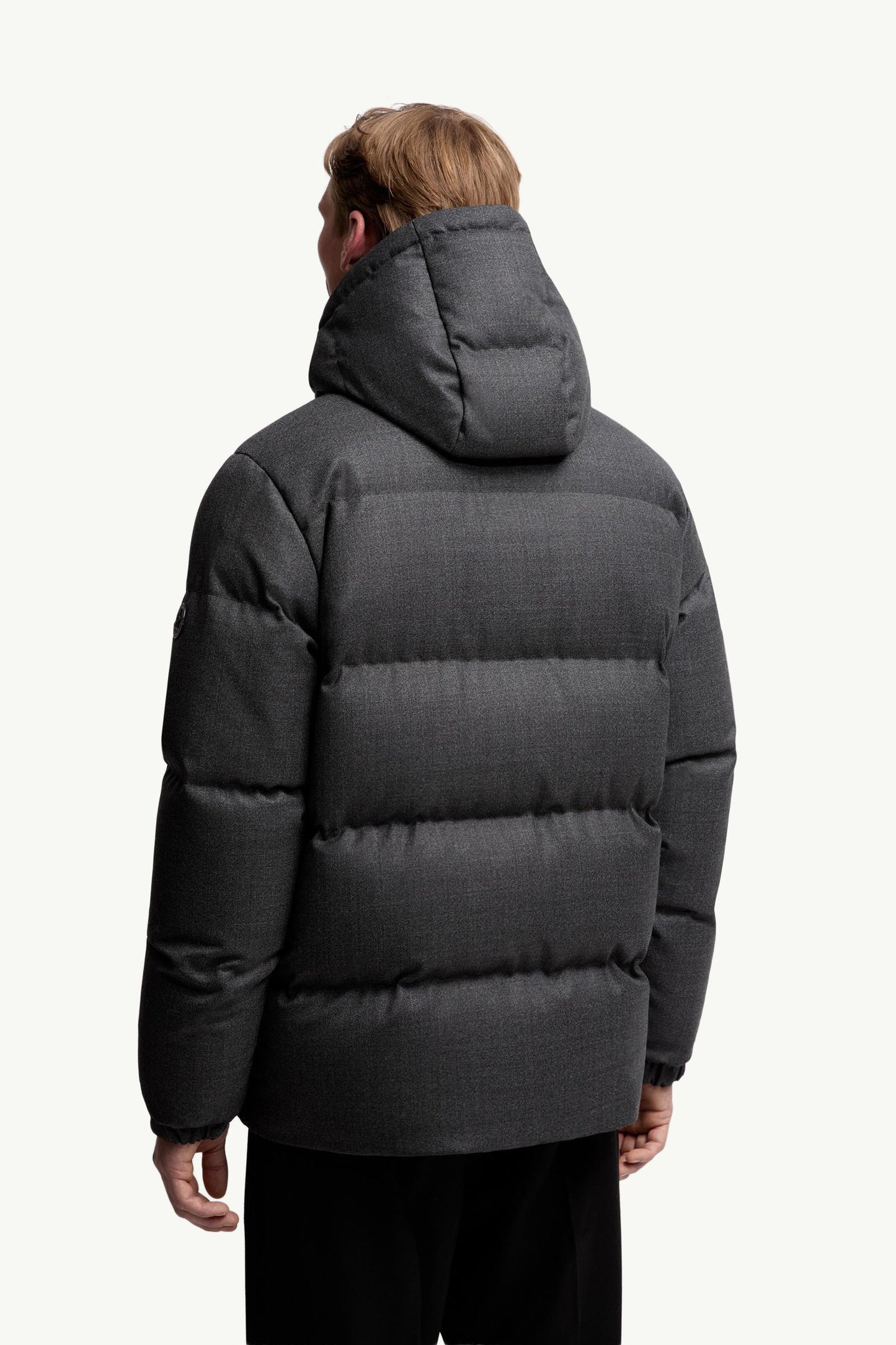 Eawy Hooded Wool Short Down Jacket