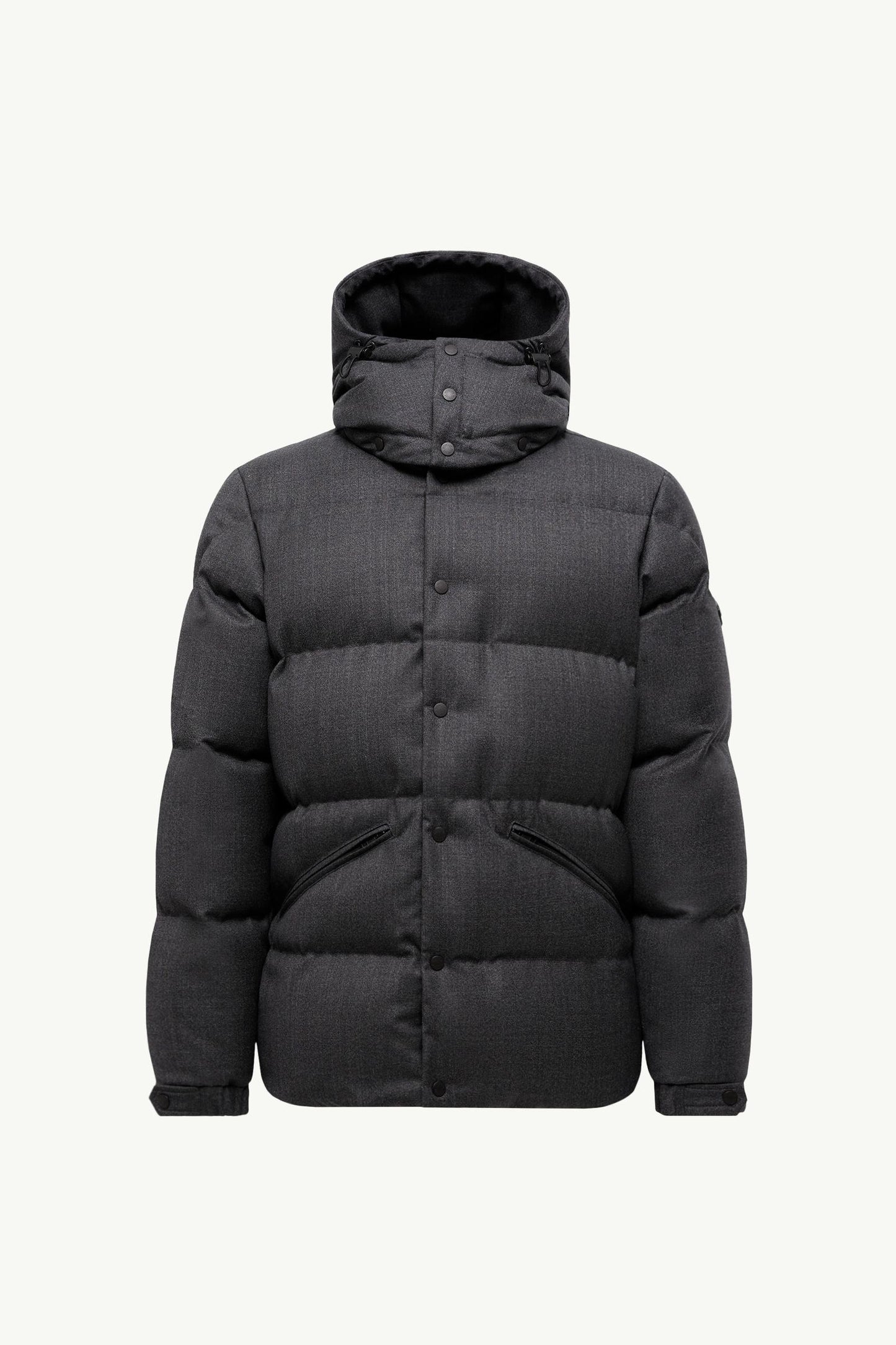 Eawy Hooded Wool Short Down Jacket