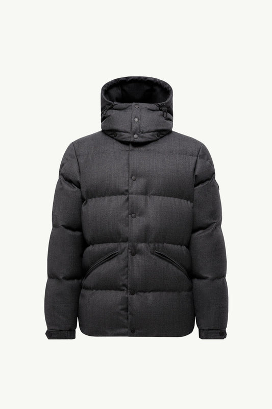 Eawy Hooded Wool Short Down Jacket
