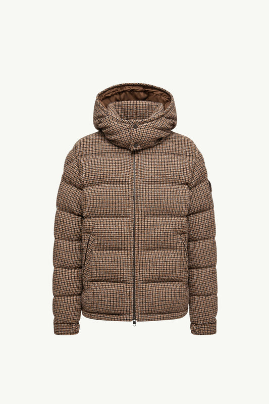 Montgenevre Wool Blend Boucle Hooded Short Down Jacket