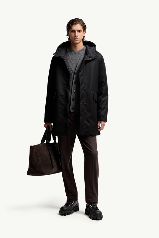 Merri Reversibe Wool Hooded Long Down Jacket