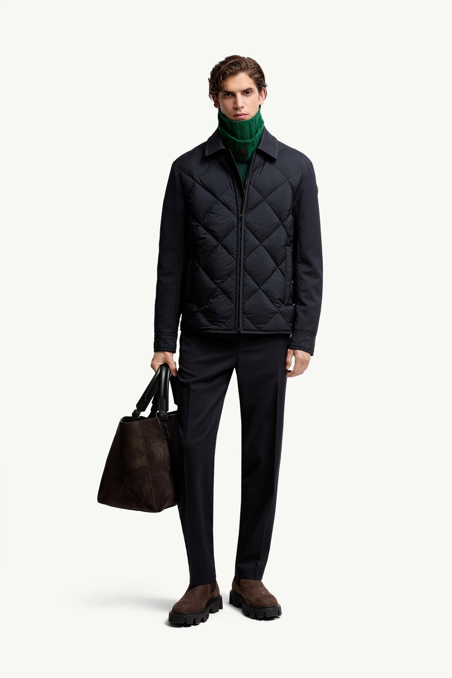 Aiguille Diamond-Quilted Down Shirt Jacket