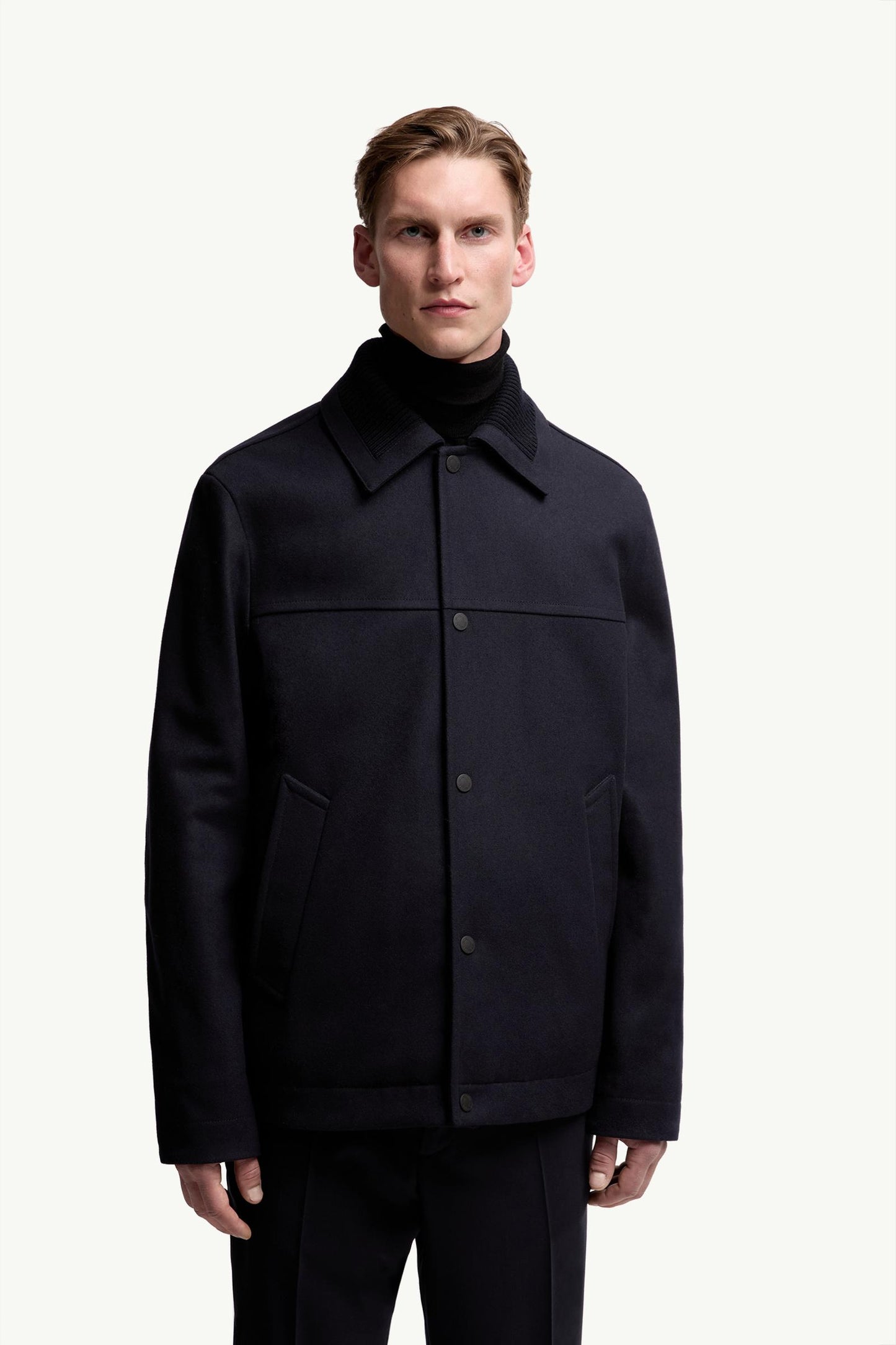 Emilion Wool Blend Hooded Short Down Jacket