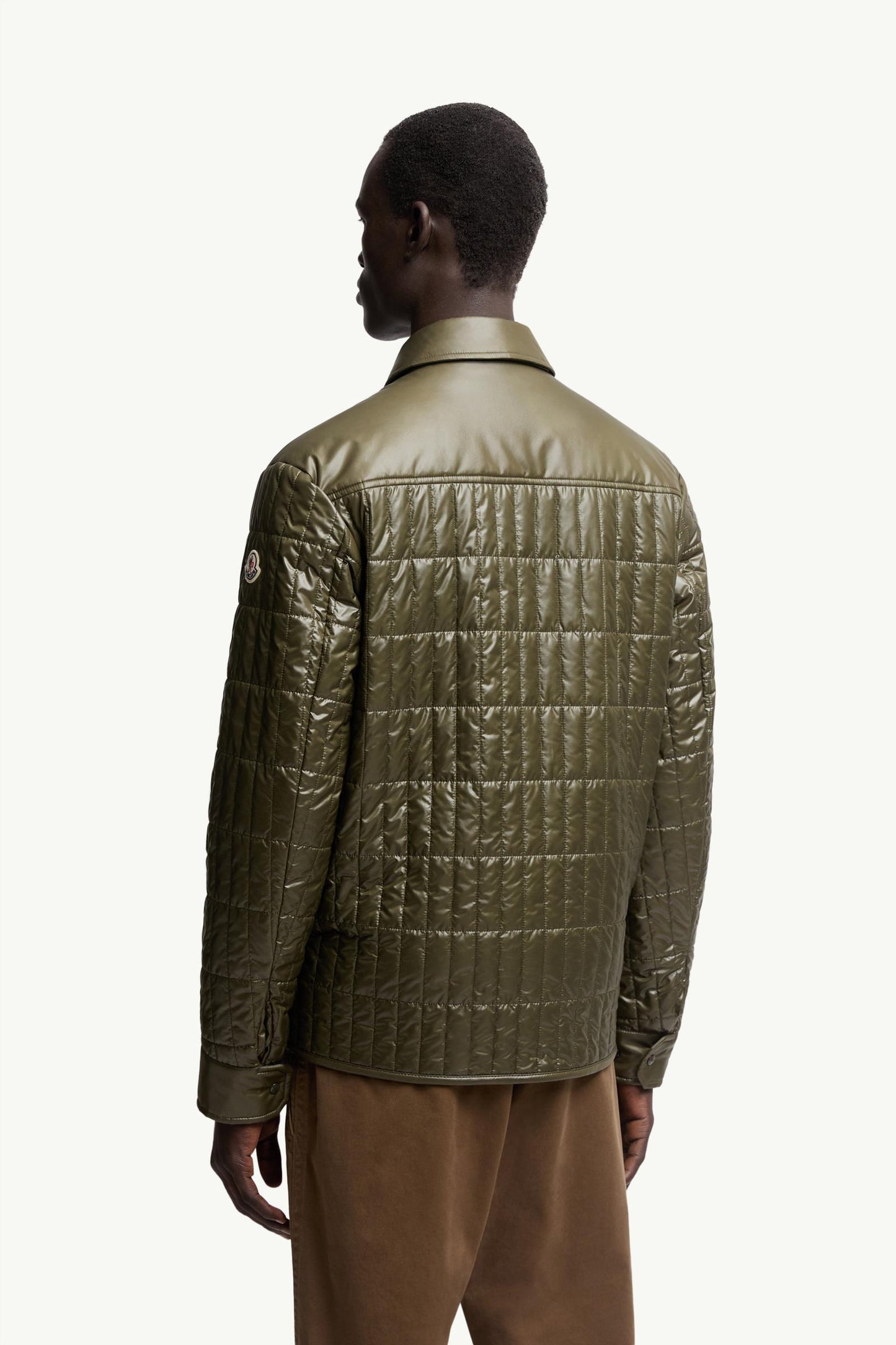 Madiere Vertical-Quilted Padded Shirt Jacket