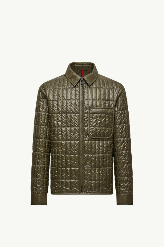 Madiere Vertical-Quilted Padded Shirt Jacket