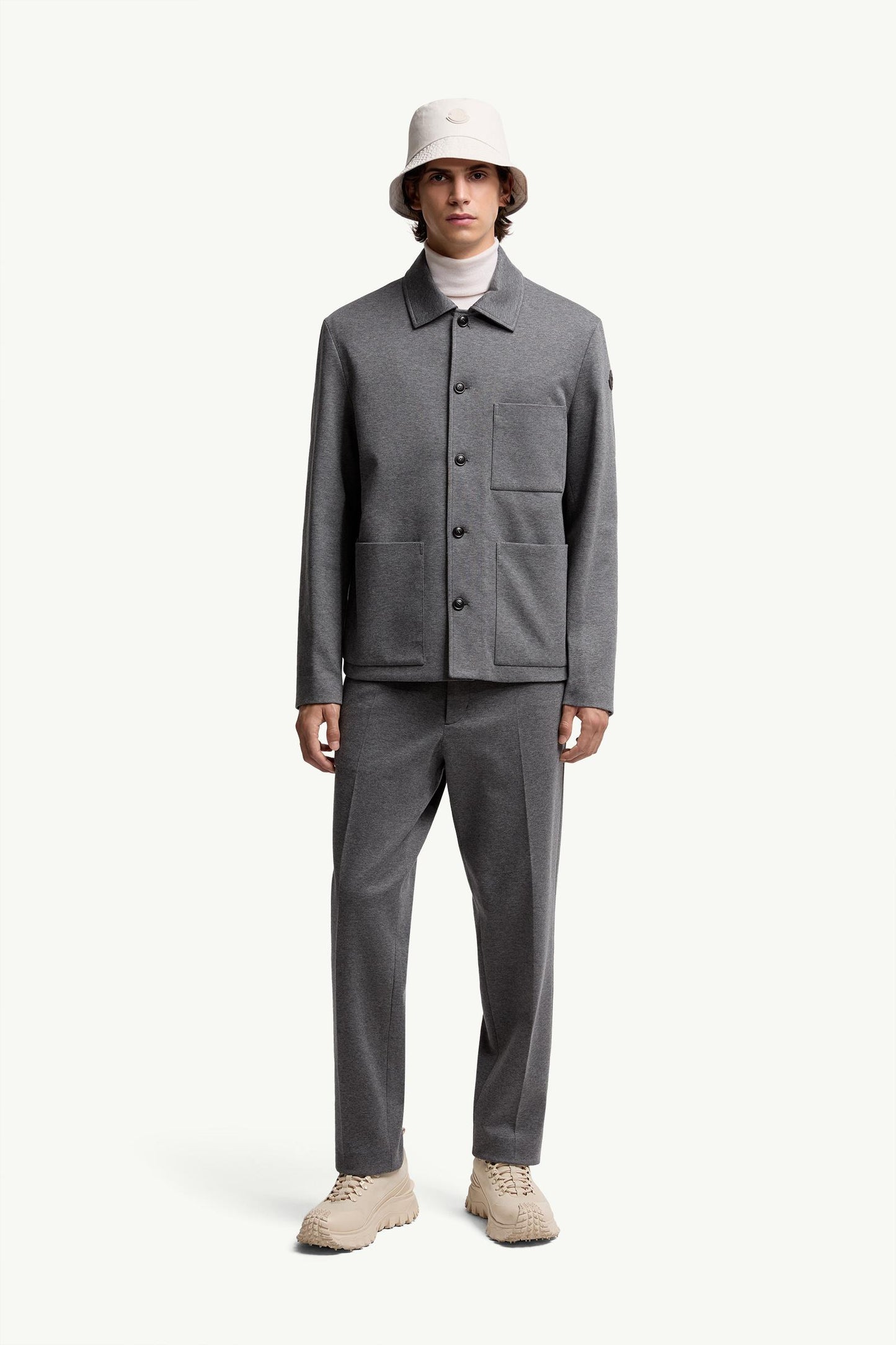 Cotton Blend Tailored Trousers