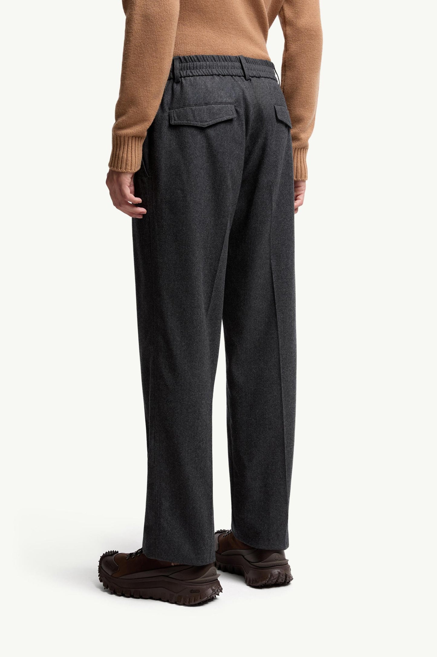 Wool Flannel Tailored Trousers