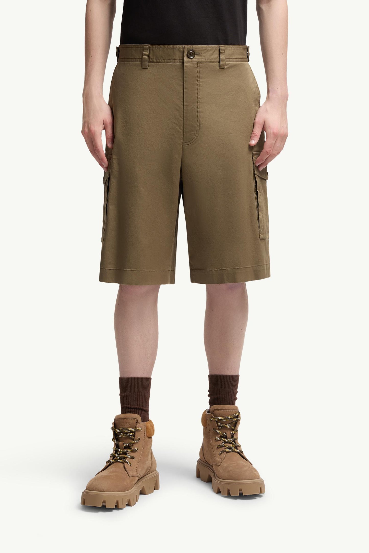 Cotton Gabardine Cargo Shorts