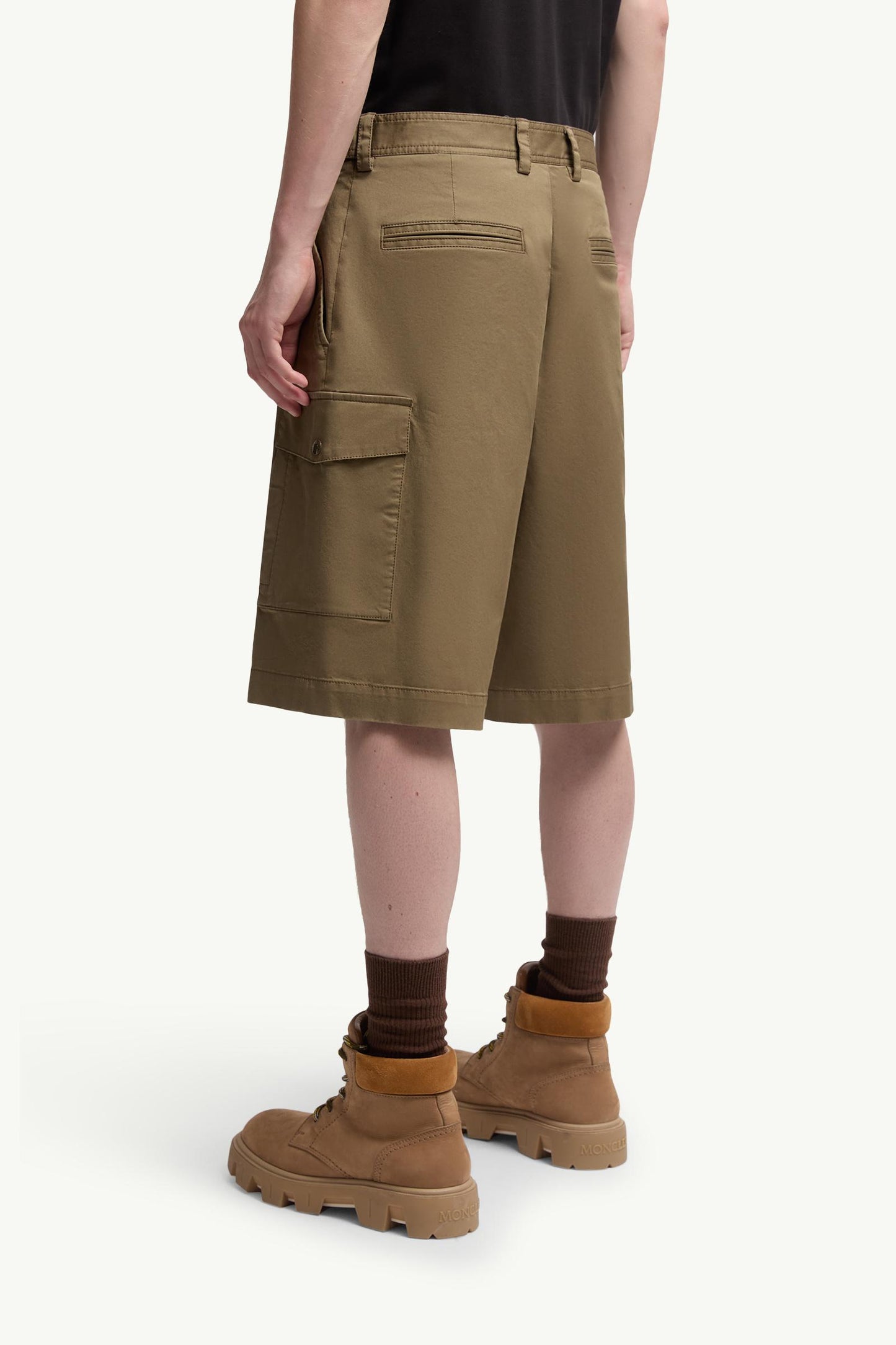 Cotton Gabardine Cargo Shorts