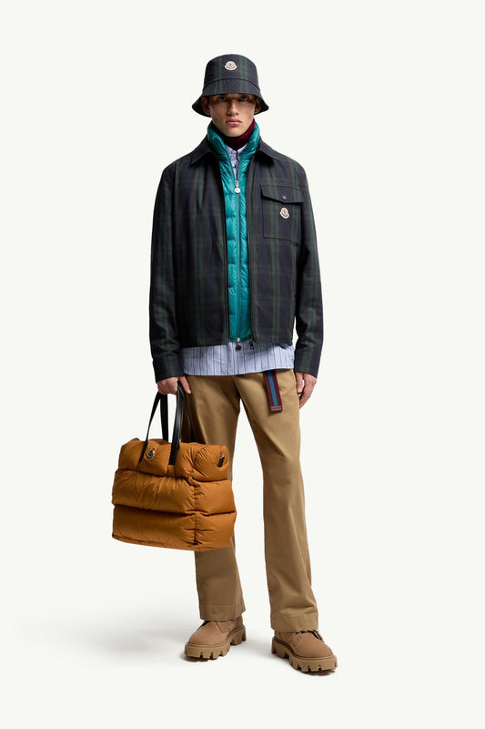 Checked Cotton Gabardine Long Sleeve Shirt