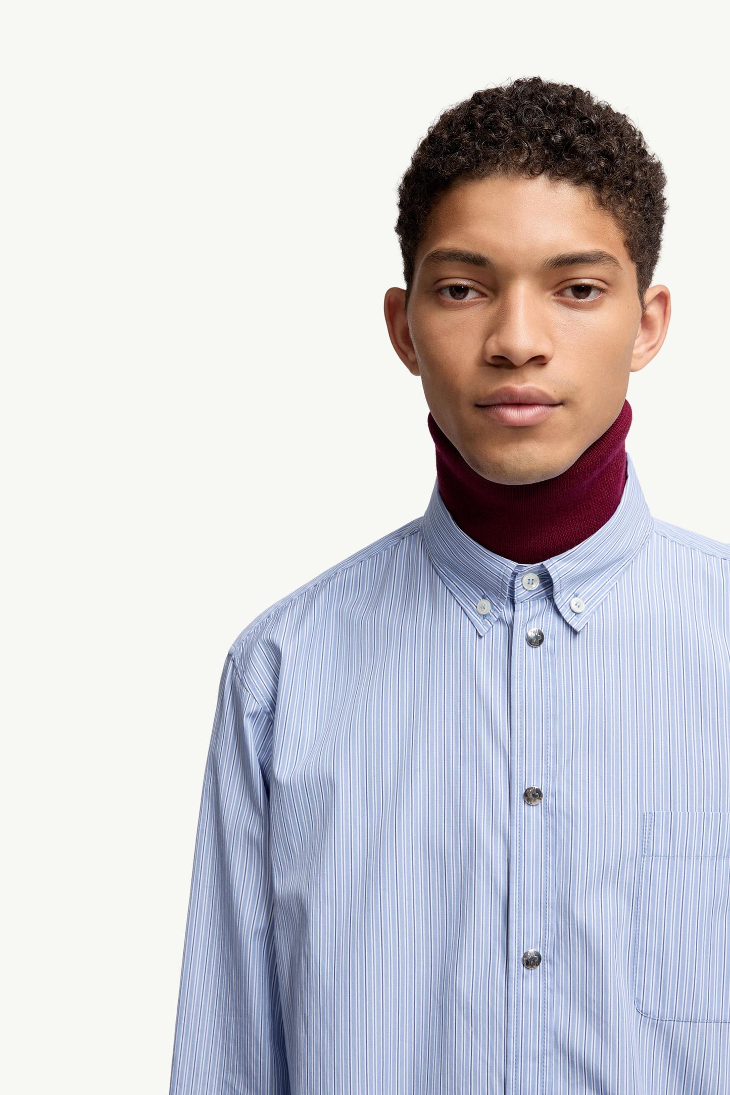 Striped Oxford Cotton Long Sleeve Shirt