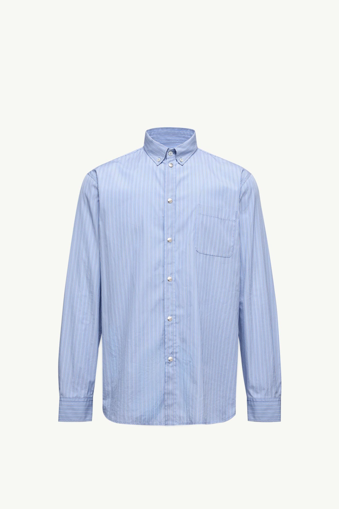 Striped Oxford Cotton Long Sleeve Shirt