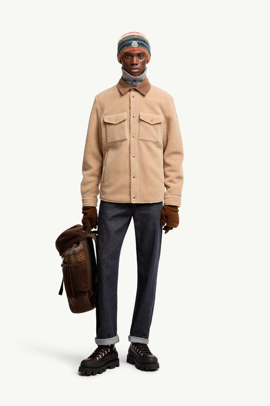 Teddy Corduroy-Trimmed Shirt Jacket