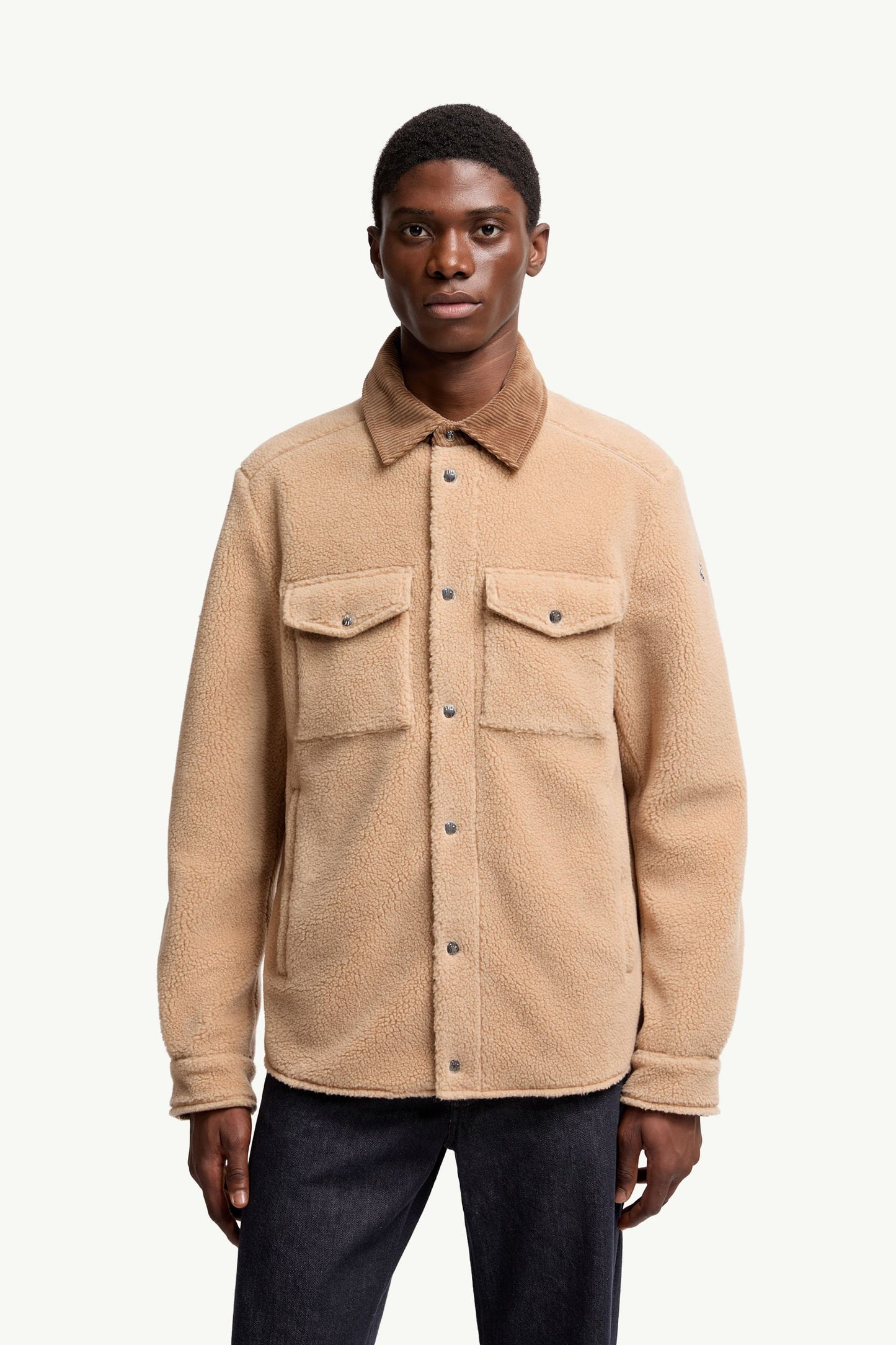 Teddy Corduroy-Trimmed Shirt Jacket