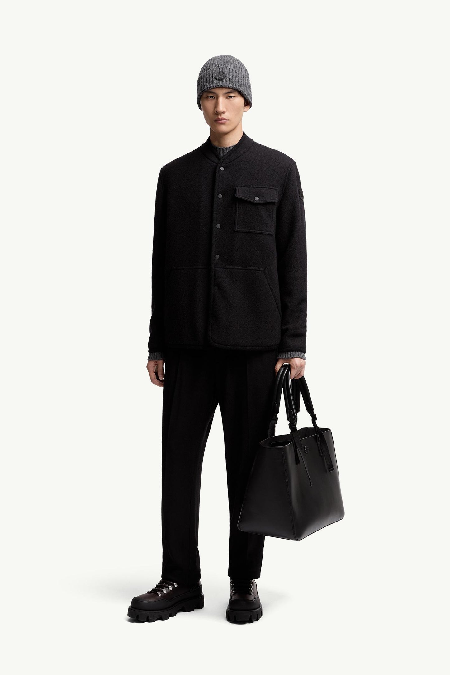 Wool Boucle Shirt Jacket