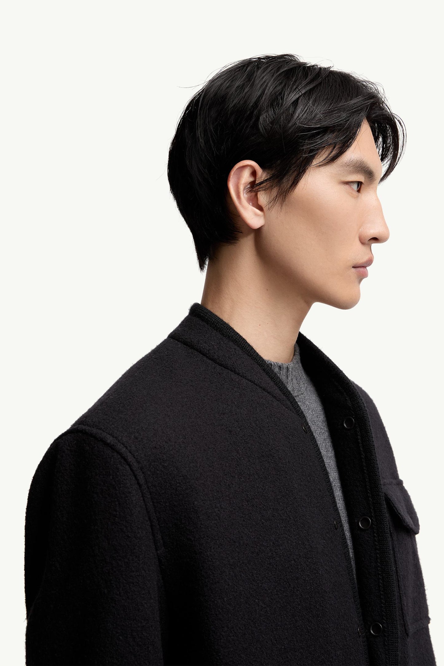 Wool Boucle Shirt Jacket