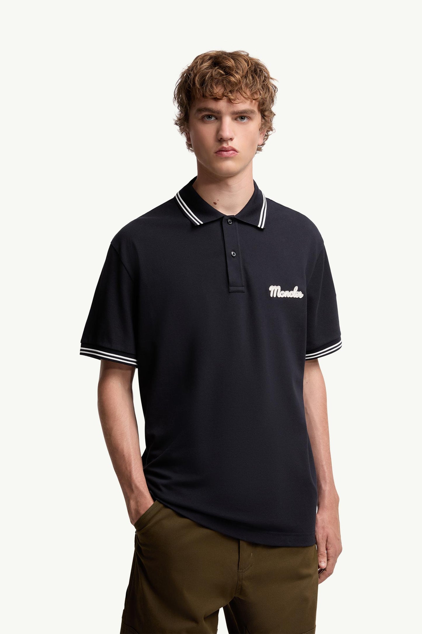 Embroidered Logo Cotton Piquet Polo Shirt